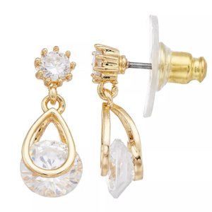 Cubic Zirconia Teardrop Earrings
